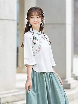 Amazon | [JINPIN] チャイナ服 チャイナ シャツ ブラウス